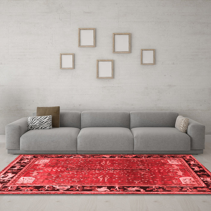 Traditional Red Washable Rugs