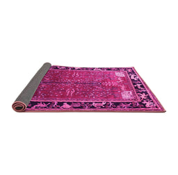 Sideview of Animal Pink Traditional Rug, tr172pnk