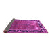 Sideview of Animal Purple Traditional Rug, tr172pur