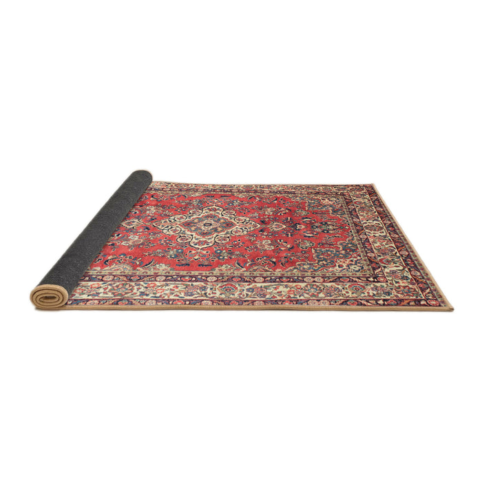 Sideview of Traditional Bright Maroon Red Persian Rug, tr173