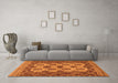 Machine Washable Southwestern Orange Country Area Rugs in a Living Room, wshtr1730org
