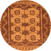 Square Southwestern Orange Country Rug, tr1730org