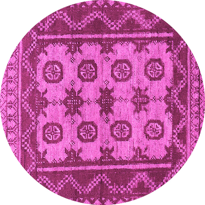 Round Southwestern Pink Country Rug, tr1730pnk