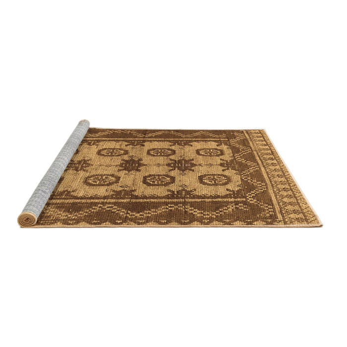Sideview of Machine Washable Southwestern Brown Country Rug, wshtr1730brn
