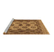 Sideview of Machine Washable Southwestern Brown Country Rug, wshtr1730brn