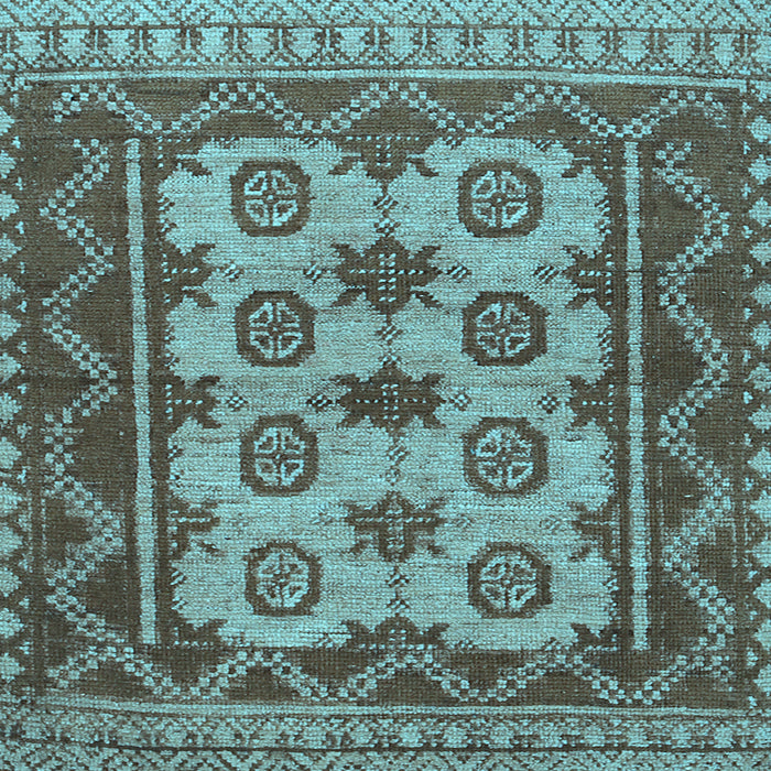 Square Southwestern Light Blue Country Rug, tr1730lblu