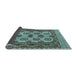 Sideview of Southwestern Light Blue Country Rug, tr1730lblu