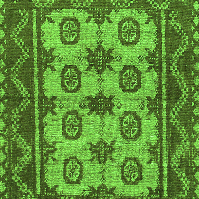 Serging Thickness of Machine Washable Southwestern Green Country Area Rugs, wshtr1730grn