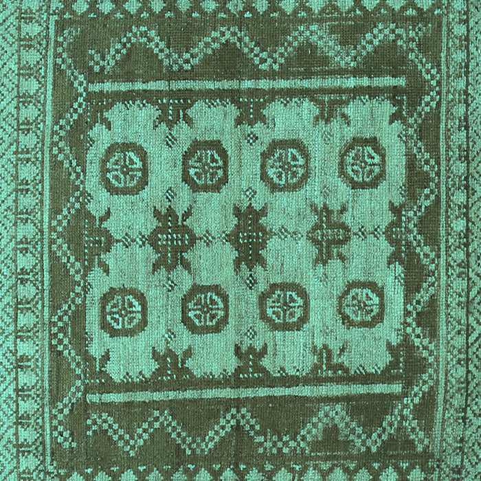 Square Machine Washable Southwestern Turquoise Country Area Rugs, wshtr1730turq