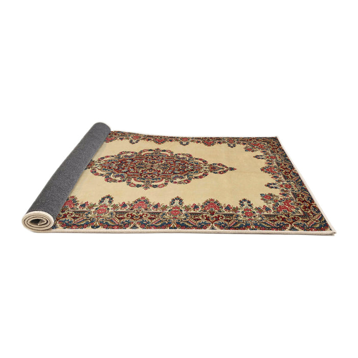 Sideview of Traditional Sienna Brown Medallion Rug, tr1731