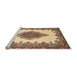 Sideview of Machine Washable Traditional Sienna Brown Rug, wshtr1731