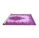 Sideview of Machine Washable Medallion Purple Traditional Area Rugs, wshtr1731pur