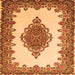 Serging Thickness of Medallion Orange Traditional Rug, tr1731org