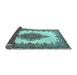 Sideview of Medallion Light Blue Traditional Rug, tr1731lblu