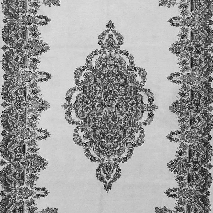 Serging Thickness of Machine Washable Medallion Gray Traditional Rug, wshtr1731gry