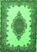 Medallion Emerald Green Traditional Rug, tr1731emgrn