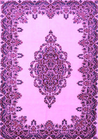 Medallion Purple Traditional Rug, tr1731pur