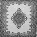 Serging Thickness of Medallion Gray Traditional Rug, tr1731gry