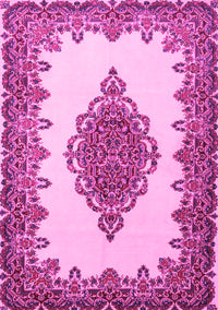 Medallion Pink Traditional Rug, tr1731pnk