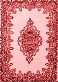 Medallion Red Traditional Rug, tr1731red