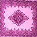 Square Medallion Pink Traditional Rug, tr1731pnk