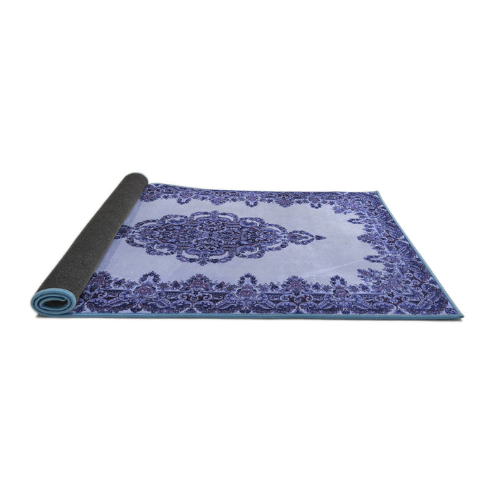 Sideview of Medallion Blue Traditional Rug, tr1731blu