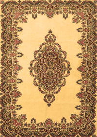 Medallion Brown Traditional Rug, tr1731brn