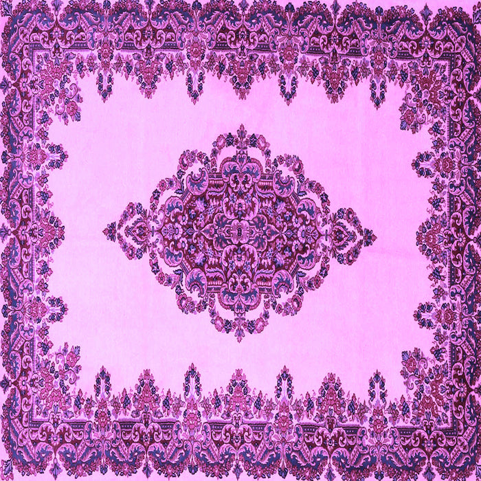 Square Medallion Purple Traditional Rug, tr1731pur