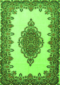 Medallion Green Traditional Rug, tr1731grn