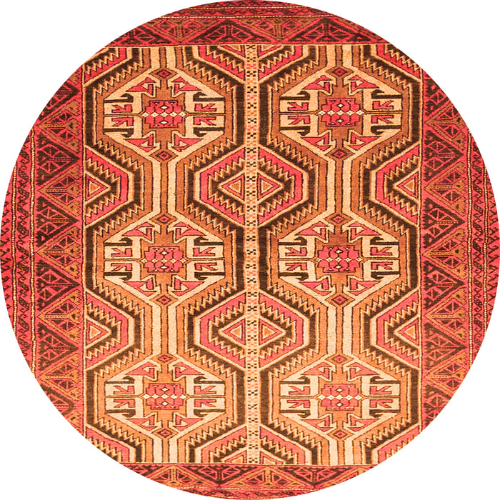 Square Persian Orange Traditional Rug, tr1732org