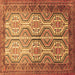 Square Persian Brown Traditional Rug, tr1732brn