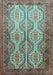 Machine Washable Persian Light Blue Traditional Rug, wshtr1732lblu