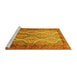 Sideview of Machine Washable Persian Yellow Traditional Rug, wshtr1732yw