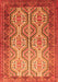 Serging Thickness of Machine Washable Persian Orange Traditional Area Rugs, wshtr1732org