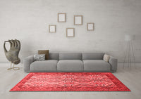 Machine Washable Persian Red Traditional Rug, wshtr1732red