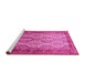 Sideview of Machine Washable Persian Pink Traditional Rug, wshtr1732pnk