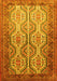 Machine Washable Persian Yellow Traditional Rug, wshtr1732yw