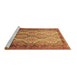 Sideview of Machine Washable Persian Brown Traditional Rug, wshtr1732brn