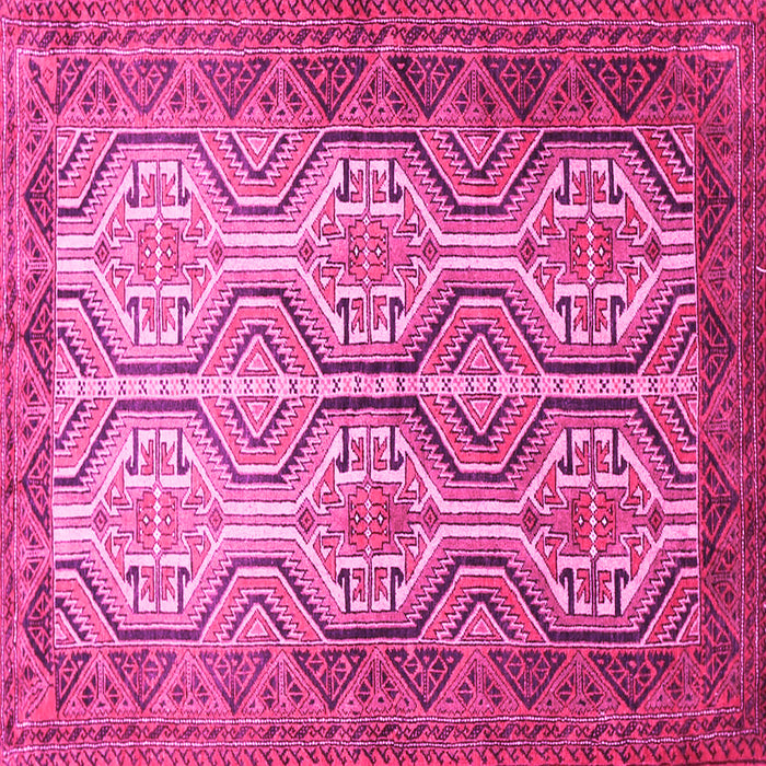 Square Machine Washable Persian Pink Traditional Rug, wshtr1732pnk