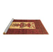 Sideview of Machine Washable Persian Brown Traditional Rug, wshtr1733brn