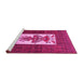 Sideview of Machine Washable Persian Pink Traditional Rug, wshtr1733pnk