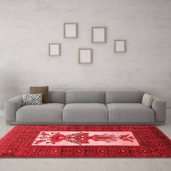 Traditional Red Washable Rugs