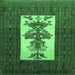 Square Persian Emerald Green Traditional Rug, tr1733emgrn