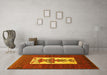 Machine Washable Persian Yellow Traditional Rug in a Living Room, wshtr1733yw