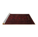 Sideview of Machine Washable Traditional Bakers Brown Rug, wshtr1734