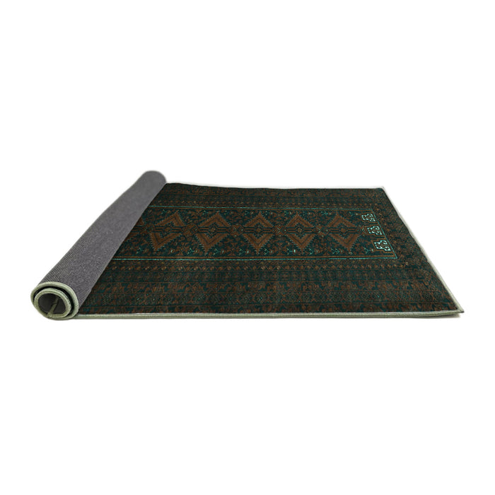 Sideview of Persian Turquoise Traditional Rug, tr1734turq