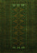 Serging Thickness of Machine Washable Persian Green Traditional Area Rugs, wshtr1734grn