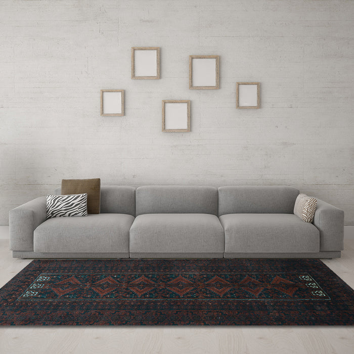 Machine Washable Persian Light Blue Traditional Rug in a Living Room, wshtr1734lblu