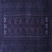 Square Persian Blue Traditional Rug, tr1734blu