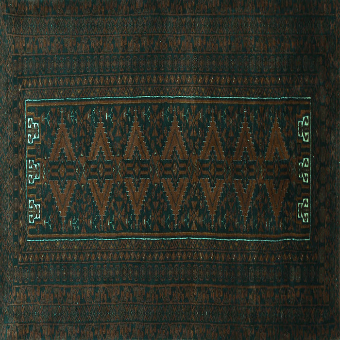 Square Persian Turquoise Traditional Rug, tr1734turq
